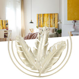 Iron Wall Sculptures Gold Metal Leaf Wall Decor for Living Room Bedroom Office Home B - Extra Image