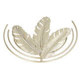 Iron Wall Sculptures Gold Metal Leaf Wall Decor for Living Room Bedroom Office Home B - Extra Image