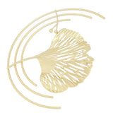 Iron Wall Sculptures Gold Metal Leaf Wall Decor for Living Room Bedroom Office Home C - Side View