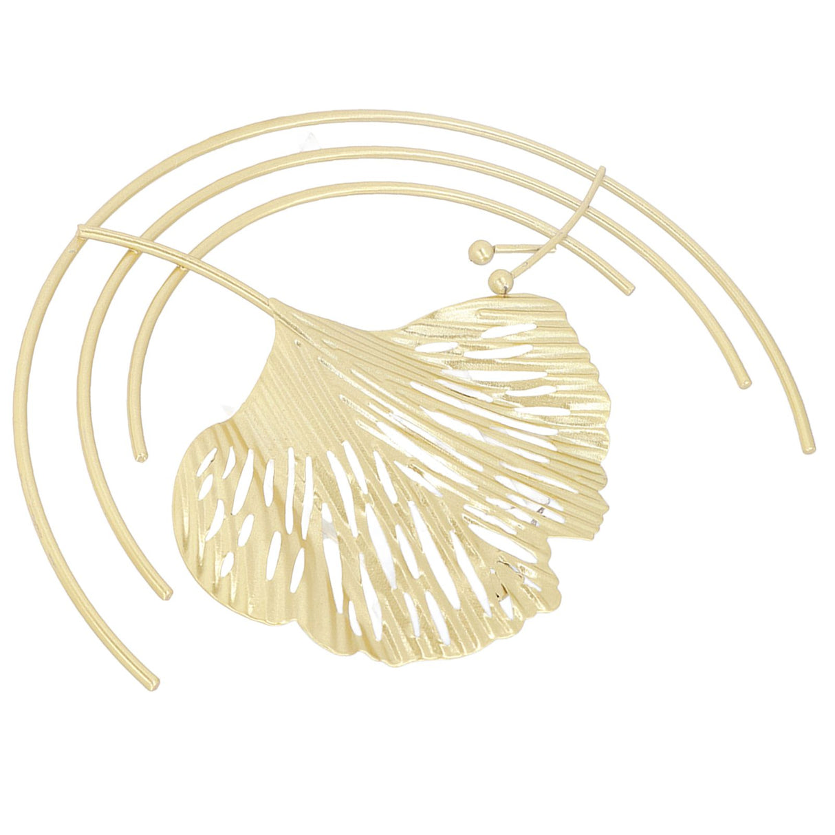 Iron Wall Sculptures Gold Metal Leaf Wall Decor for Living Room Bedroom Office Home C