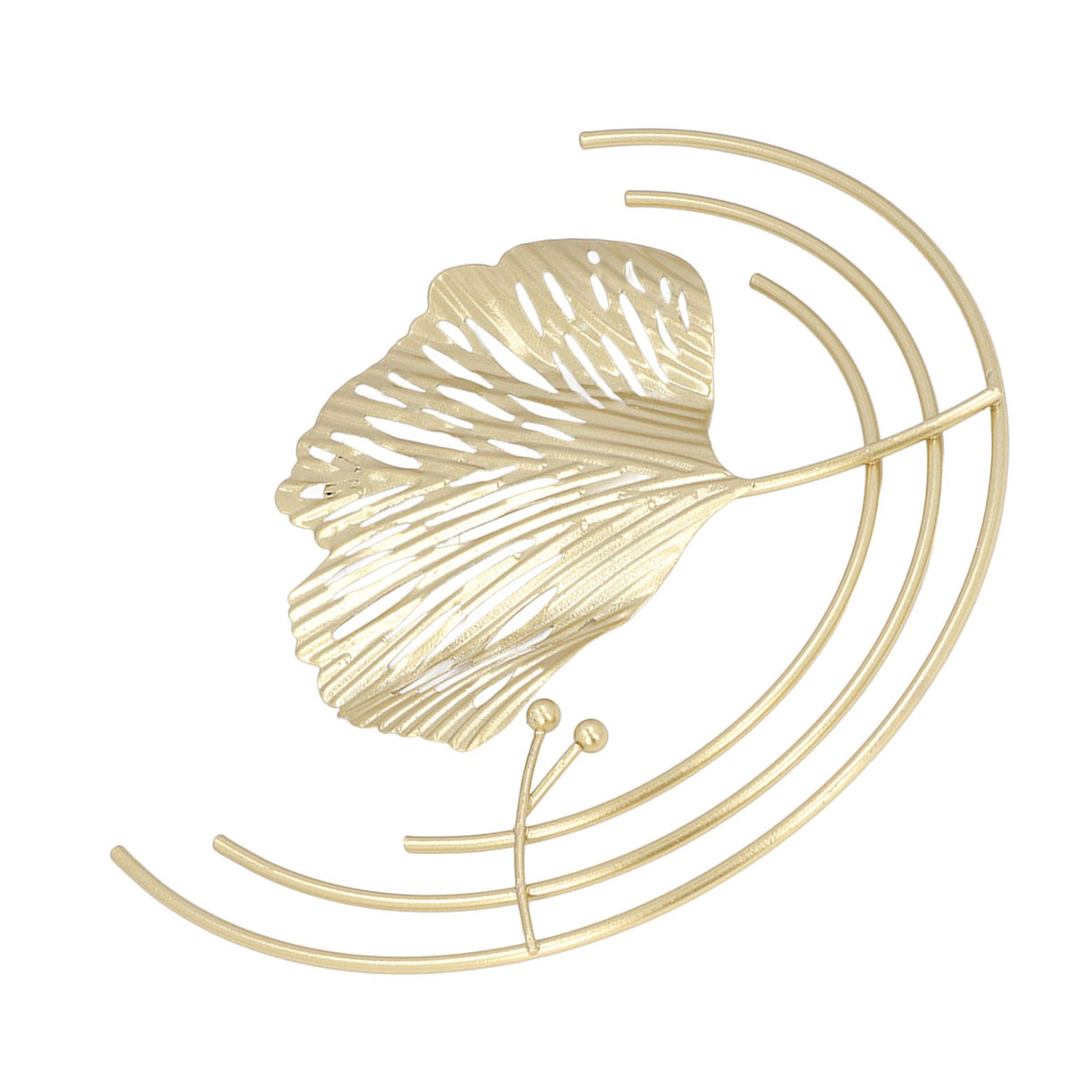 Iron Wall Sculptures Gold Metal Leaf Wall Decor for Living Room Bedroom Office Home C