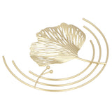 Iron Wall Sculptures Gold Metal Leaf Wall Decor for Living Room Bedroom Office Home C