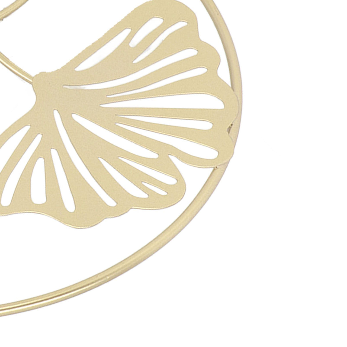 2pcs Gold Wall Decor Iron Art 3D Stereo Ginkgo Leaves Wall Sculpture for Sofa Background Entrance Dining Room Study