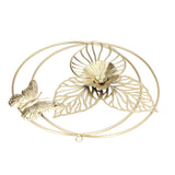 Gold Flower Butterfly Wall Decor Light Luxury Butterfly Wall Sculptures for Bedroom Livingroom Office - Extra Image