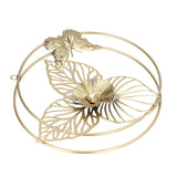 Gold Flower Butterfly Wall Decor Light Luxury Butterfly Wall Sculptures for Bedroom Livingroom Office