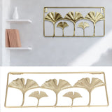 2Pcs Gold Metal Leaf Wall Decor 3D Modern Simple Clear Texture Metal Leaf Hanging Decoration with Frame for Home Office - Extra Image
