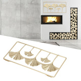 2Pcs Gold Metal Leaf Wall Decor 3D Modern Simple Clear Texture Metal Leaf Hanging Decoration with Frame for Home Office
