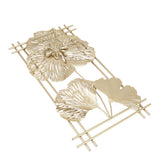 Golden Metal Ginkgo Leaf Decoration Modern Minimalist 3D Wall Sculpture for Bedroom Living Room Hotel Cafe