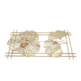Golden Metal Ginkgo Leaf Decoration Modern Minimalist 3D Wall Sculpture for Bedroom Living Room Hotel Cafe
