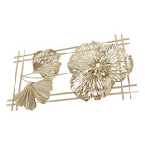 Golden Metal Ginkgo Leaf Decoration Modern Minimalist 3D Wall Sculpture for Bedroom Living Room Hotel Cafe - Extra Image