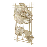 Golden Metal Ginkgo Leaf Decoration Modern Minimalist 3D Wall Sculpture for Bedroom Living Room Hotel Cafe - Extra Image