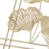 Golden Metal Ginkgo Leaf Decoration Modern Minimalist 3D Wall Sculpture for Bedroom Living Room Hotel Cafe - Extra Image