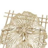 Golden Metal Ginkgo Leaf Decoration Modern Minimalist 3D Wall Sculpture for Bedroom Living Room Hotel Cafe