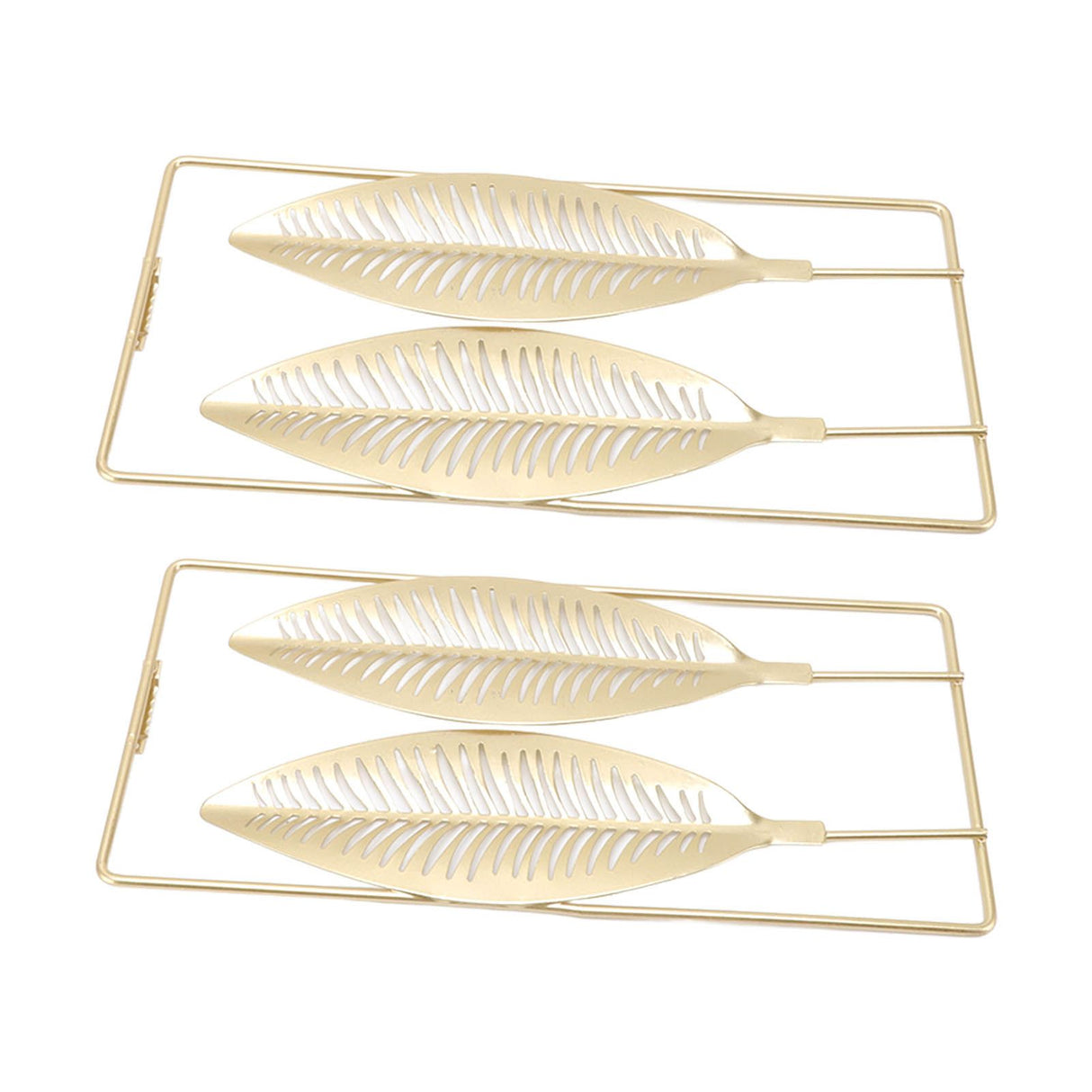 2Pcs Gold Wall Sculptures Metal Wall Decor with Frame for Living Room Bedroom Office Study