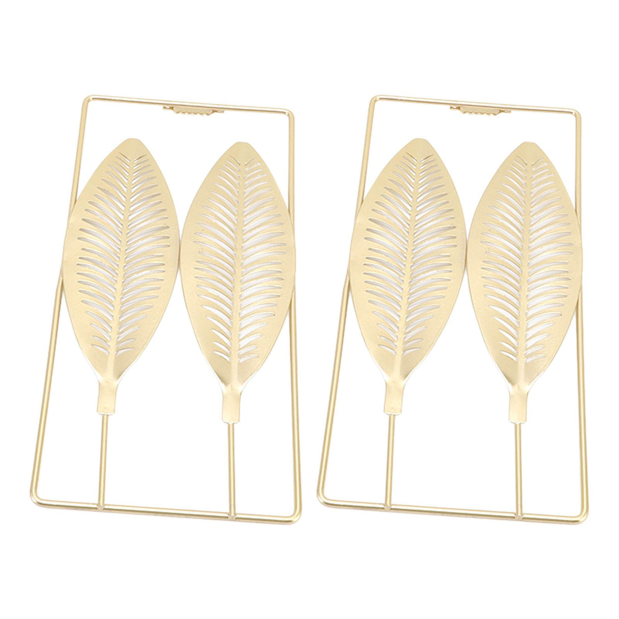 2Pcs Gold Wall Sculptures Metal Wall Decor with Frame for Living Room Bedroom Office Study