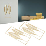 2Pcs Gold Wall Sculptures Metal Wall Decor with Frame for Living Room Bedroom Office Study - Extra Image