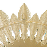 Metal Wall Decor Modern Minimalist Hanging Feather Wall Art Sculpture for Bedroom Living Room Study Office - Extra Image