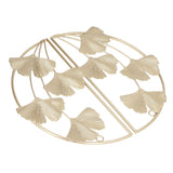 2 Pcs Ginkgo Leaf Decoration Modern Simple Nordic Style Metal Golden Ginkgo Leaf Wrought Iron Wall Decoration