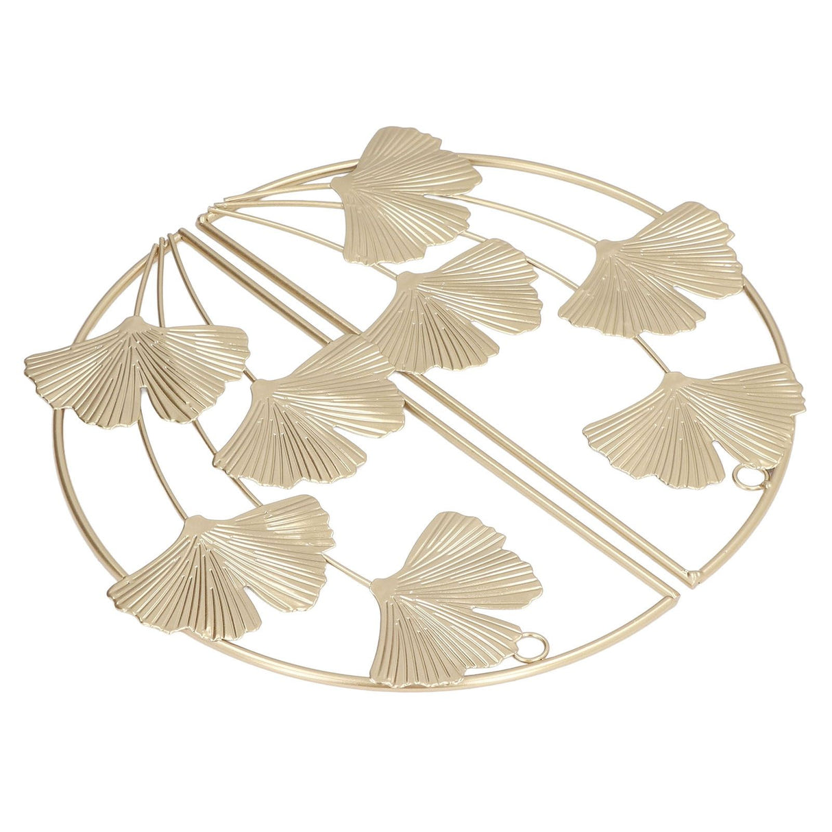 2 Pcs Ginkgo Leaf Decoration Modern Simple Nordic Style Metal Golden Ginkgo Leaf Wrought Iron Wall Decoration
