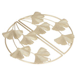 2 Pcs Ginkgo Leaf Decoration Modern Simple Nordic Style Metal Golden Ginkgo Leaf Wrought Iron Wall Decoration