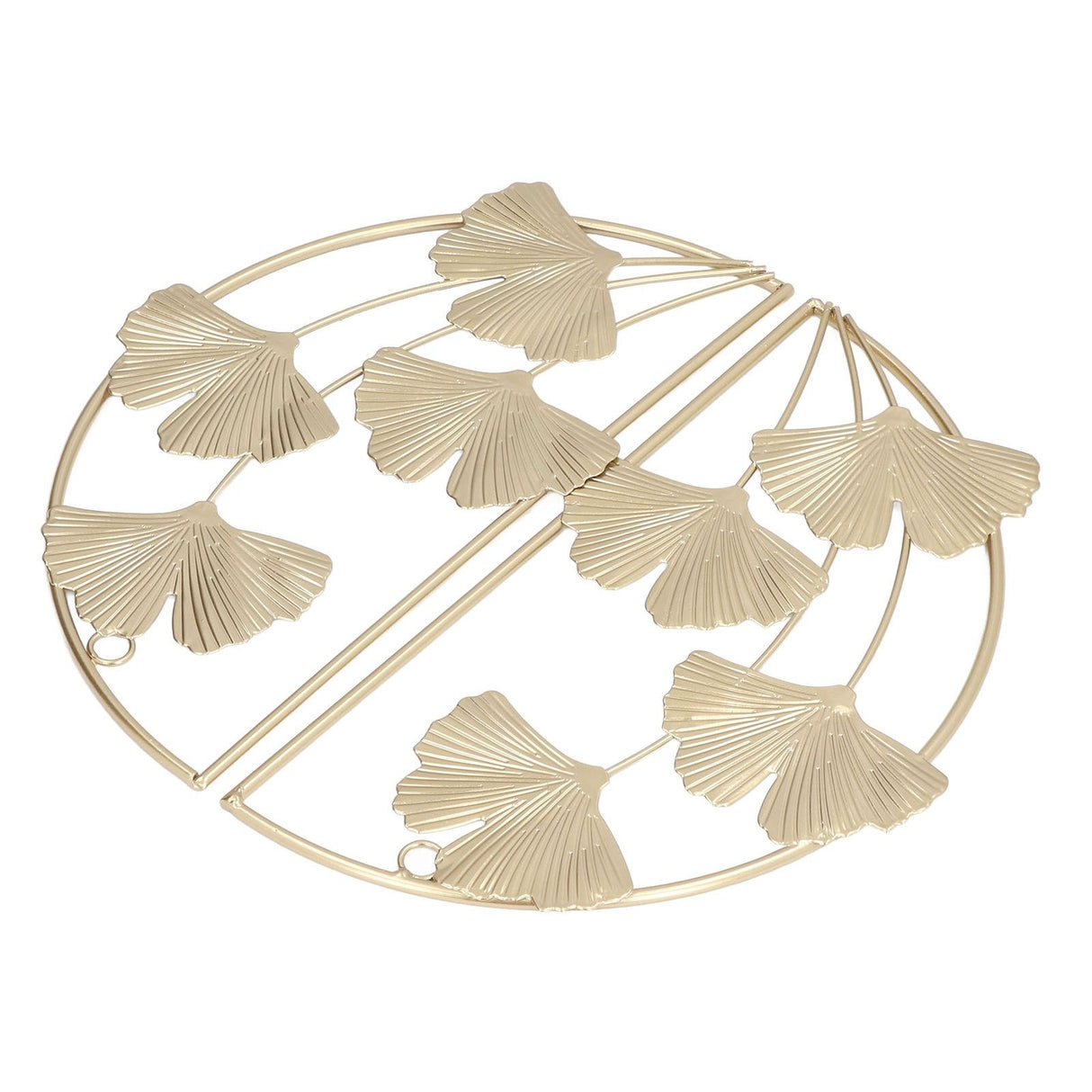 2 Pcs Ginkgo Leaf Decoration Modern Simple Nordic Style Metal Golden Ginkgo Leaf Wrought Iron Wall Decoration