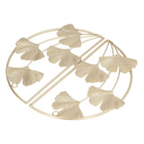 2 Pcs Ginkgo Leaf Decoration Modern Simple Nordic Style Metal Golden Ginkgo Leaf Wrought Iron Wall Decoration - 45-Degree Angle