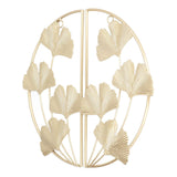 2 Pcs Ginkgo Leaf Decoration Modern Simple Nordic Style Metal Golden Ginkgo Leaf Wrought Iron Wall Decoration - Extra Image