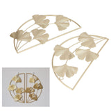 2 Pcs Ginkgo Leaf Decoration Modern Simple Nordic Style Metal Golden Ginkgo Leaf Wrought Iron Wall Decoration