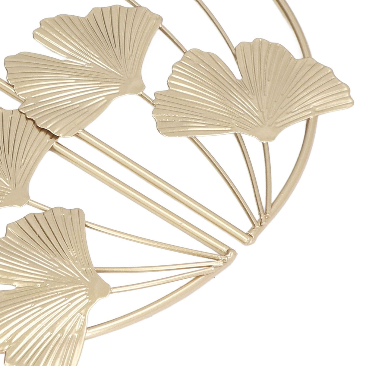 2 Pcs Ginkgo Leaf Decoration Modern Simple Nordic Style Metal Golden Ginkgo Leaf Wrought Iron Wall Decoration