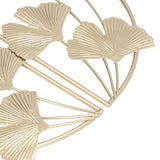 2 Pcs Ginkgo Leaf Decoration Modern Simple Nordic Style Metal Golden Ginkgo Leaf Wrought Iron Wall Decoration