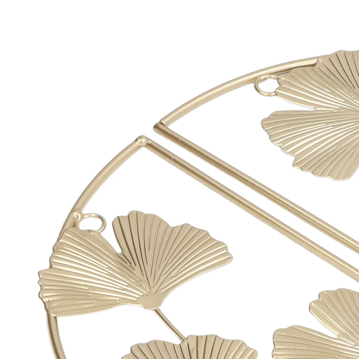 2 Pcs Ginkgo Leaf Decoration Modern Simple Nordic Style Metal Golden Ginkgo Leaf Wrought Iron Wall Decoration