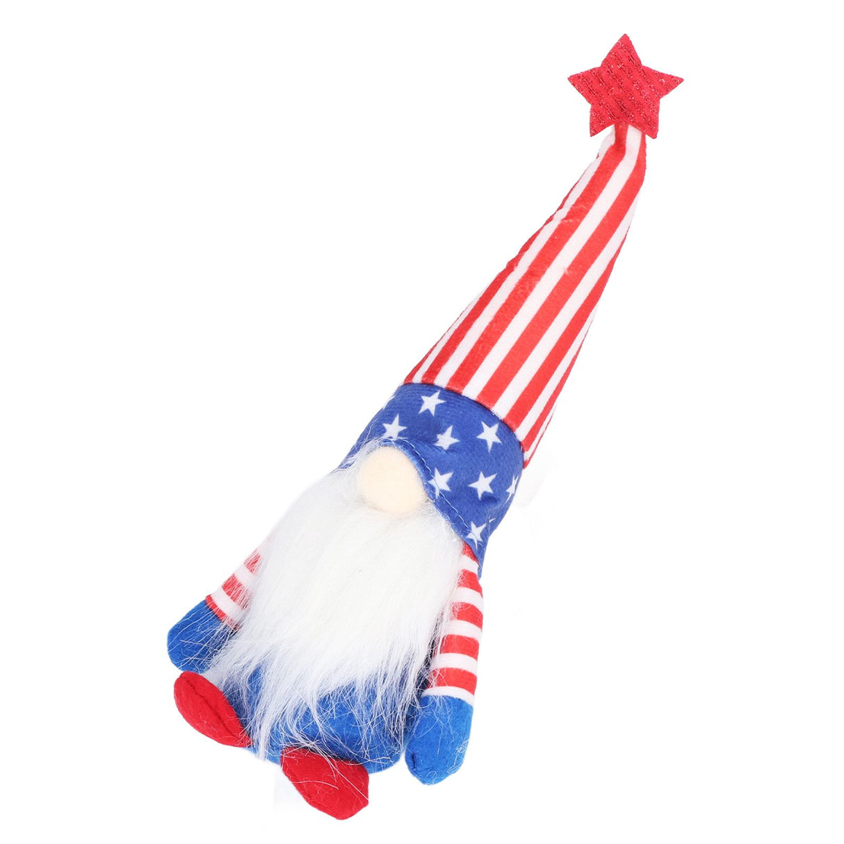 Independence Day Gnome Cute Handcrafted Beautiful Meaning Gnome Plush Decoration for Office Living Room Vertical Stripes