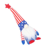 Independence Day Gnome Cute Handcrafted Beautiful Meaning Gnome Plush Decoration for Office Living Room Vertical Stripes - Rear View