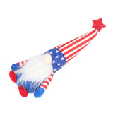 Independence Day Gnome Cute Handcrafted Beautiful Meaning Gnome Plush Decoration for Office Living Room Vertical Stripes