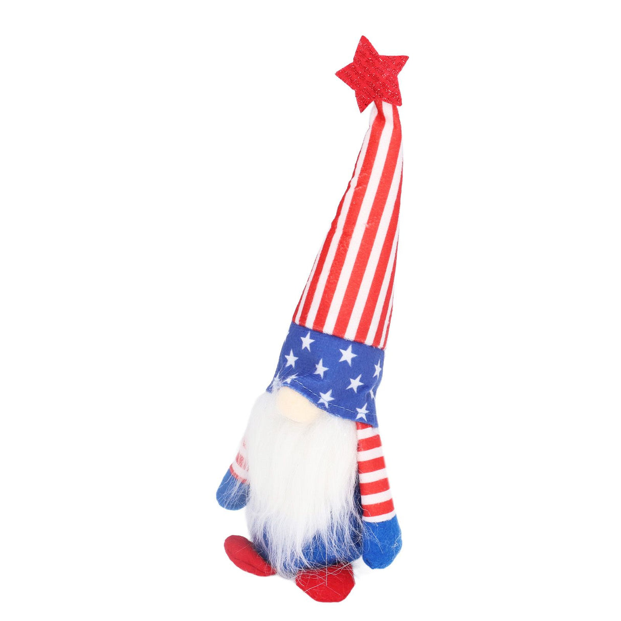 Independence Day Gnome Cute Handcrafted Beautiful Meaning Gnome Plush Decoration for Office Living Room Vertical Stripes