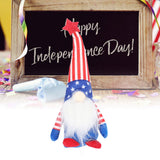 Independence Day Gnome Cute Handcrafted Beautiful Meaning Gnome Plush Decoration for Office Living Room Vertical Stripes - Extra Image