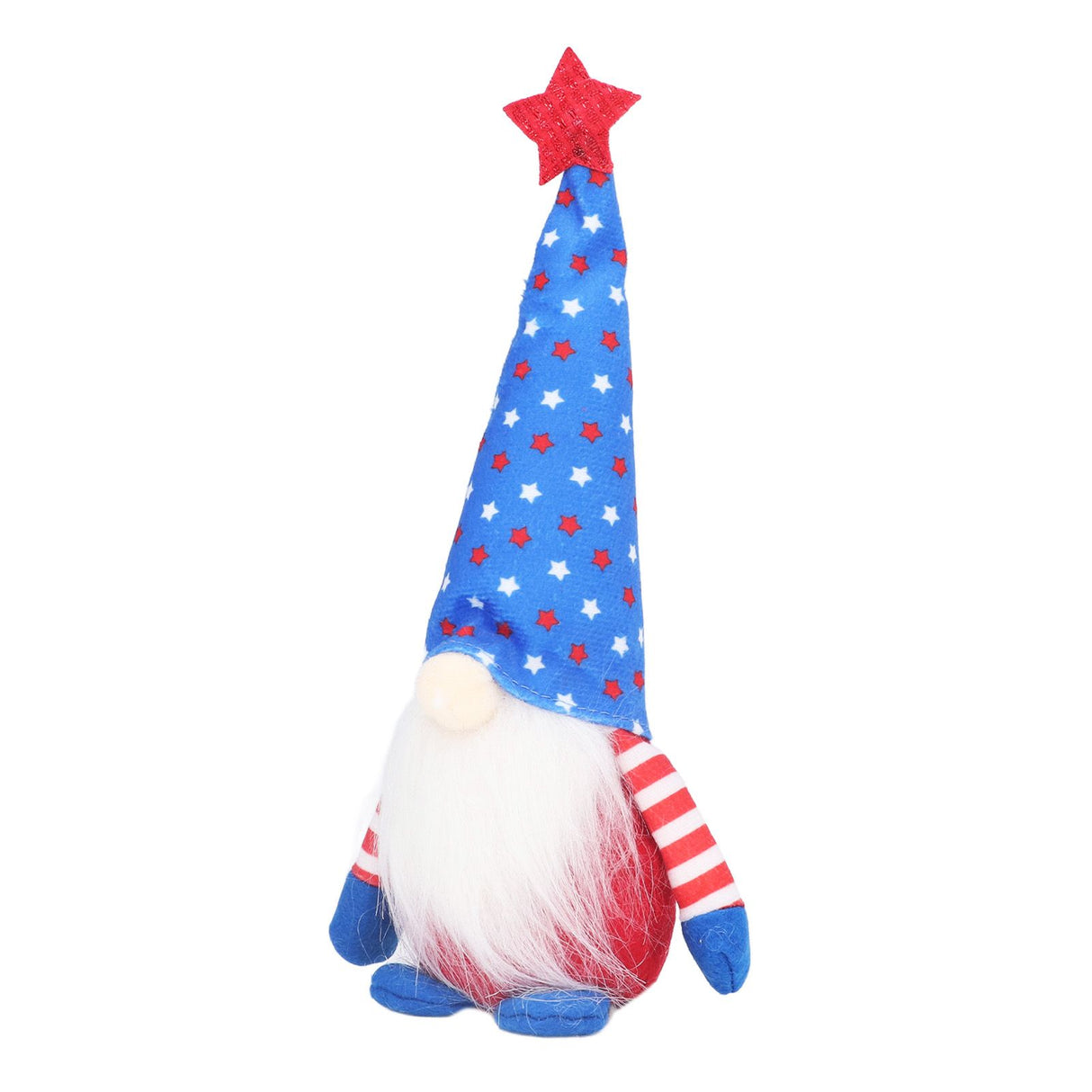 Independence Day Gnome Cute Handcrafted Beautiful Meaning Gnome Plush Decoration for Office Living Room Blue Star