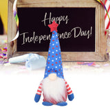 Independence Day Gnome Cute Handcrafted Beautiful Meaning Gnome Plush Decoration for Office Living Room Blue Star