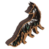 Wood Animal Ornament Multi Layered Creativity Mechanically Engraved Wooden Animal Crafts for Home Office Decoration - Extra Image