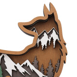 Wood Animal Ornament Multi Layered Creativity Mechanically Engraved Wooden Animal Crafts for Home Office Decoration - Extra Image