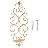 Candle Holder Iron Candlestick Folding Wall Mount Base Sconce Home Decoration for Room Metal Gold