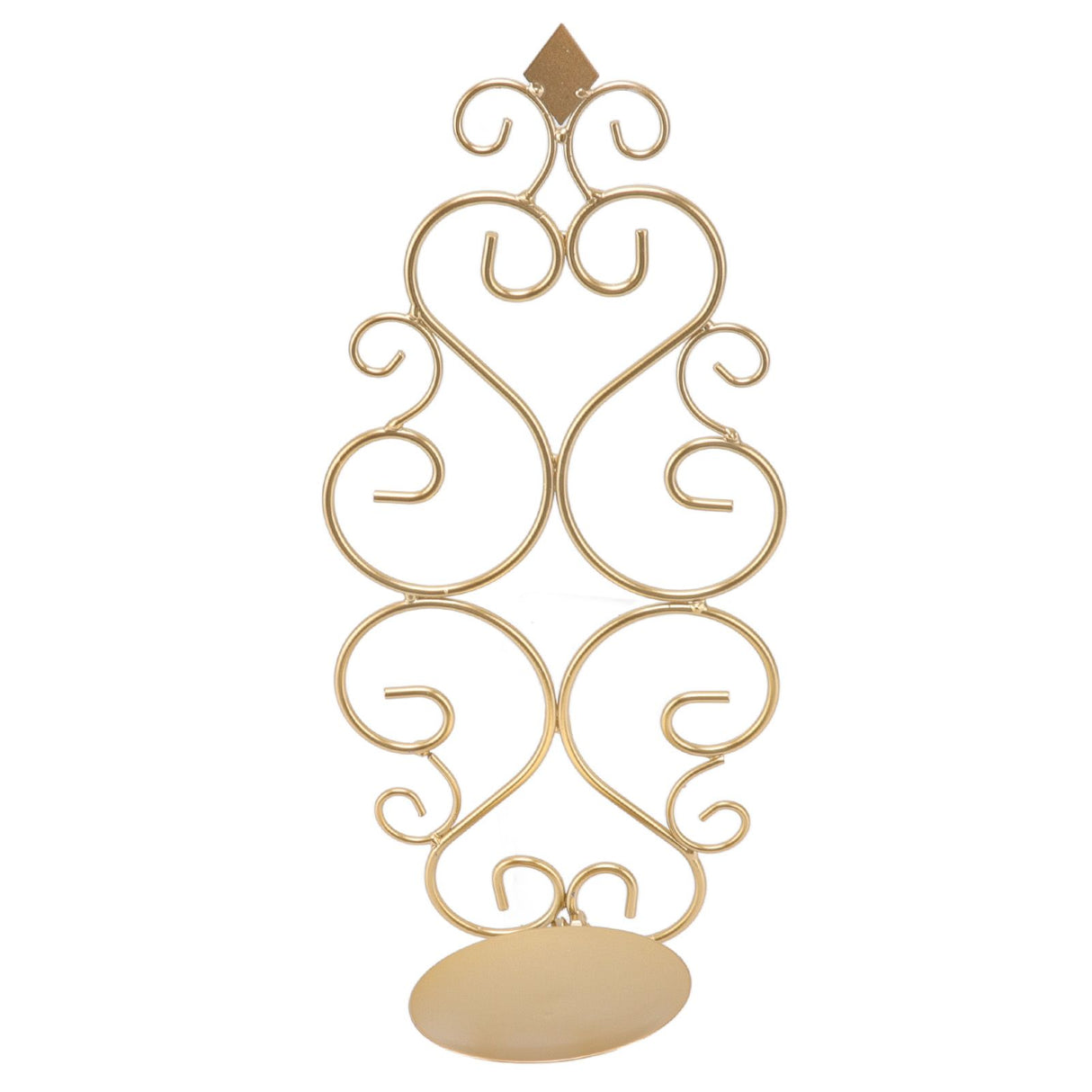 Candle Holder Iron Candlestick Folding Wall Mount Base Sconce Home Decoration for Room Metal Gold