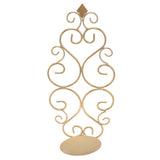 Candle Holder Iron Candlestick Folding Wall Mount Base Sconce Home Decoration for Room Metal Gold - Front View