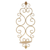 Candle Holder Iron Candlestick Folding Wall Mount Base Sconce Home Decoration for Room Metal Gold