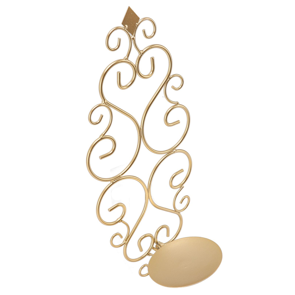 Candle Holder Iron Candlestick Folding Wall Mount Base Sconce Home Decoration for Room Metal Gold