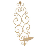 Candle Holder Iron Candlestick Folding Wall Mount Base Sconce Home Decoration for Room Metal Gold