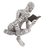 Resin Reading Woman Figurine Innovative Lady Reading Pulp Molding Bookshelf Ornaments for Home Decoration A