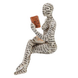 Resin Reading Woman Figurine Innovative Lady Reading Pulp Molding Bookshelf Ornaments for Home Decoration B