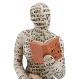 Resin Reading Woman Figurine Innovative Lady Reading Pulp Molding Bookshelf Ornaments for Home Decoration B