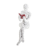 Resin Reading Woman Figurine Innovative Lady Reading Pulp Molding Bookshelf Ornaments for Home Decoration D - Front View